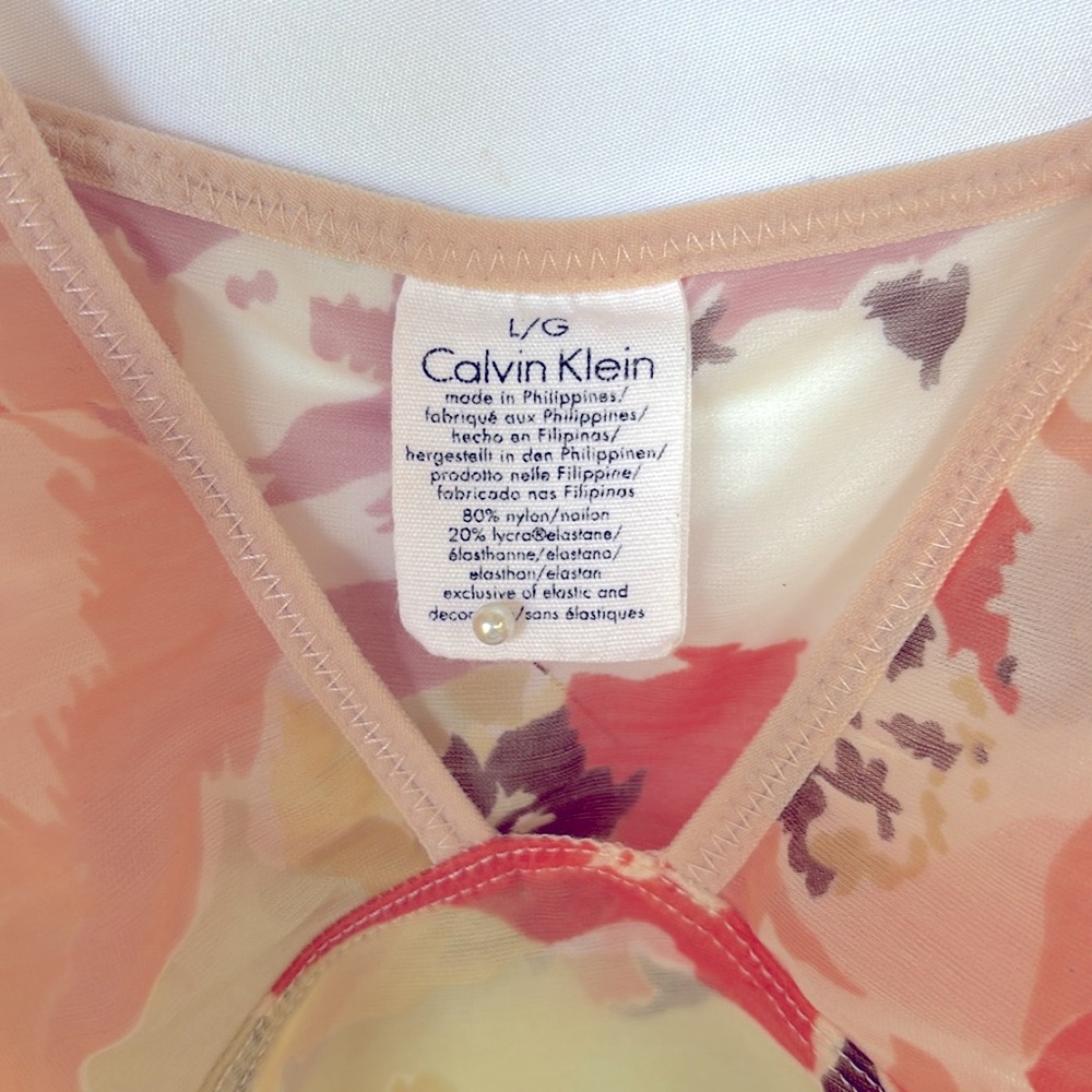 CALVIN KLEIN  VINTAGE VERY CUTE LINGERIE TOP SIZE LARGE - Picture 4 of 9
